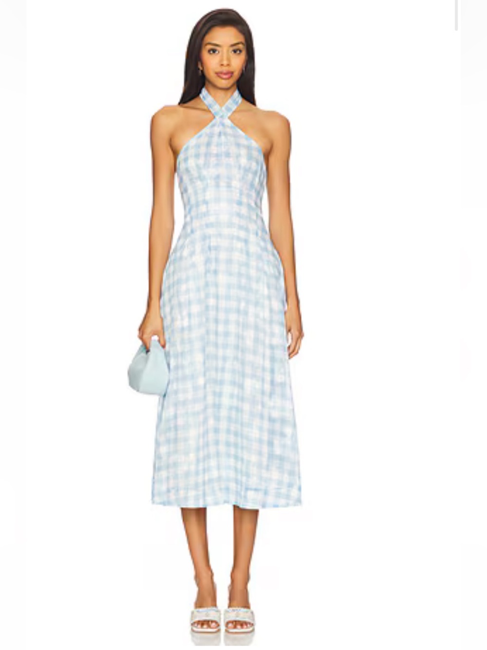 For Love & Lemons Claudette Gingham Midi Dress